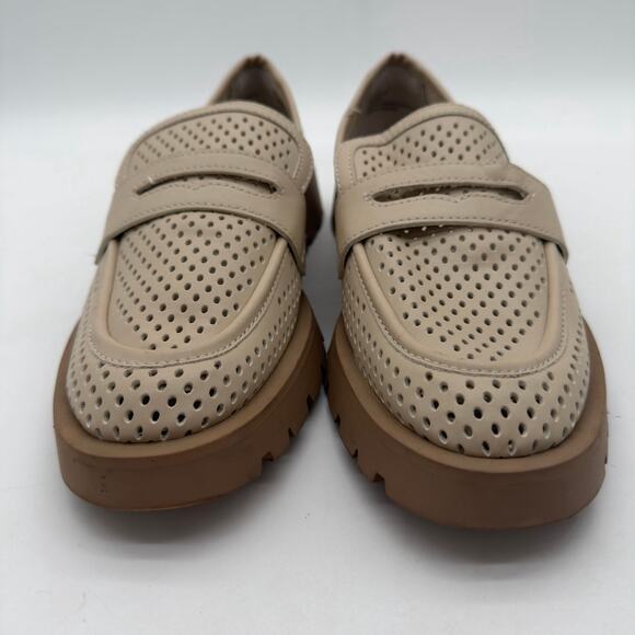 Dolce Vita Ersula Loafer Y2K Retro Perforated Lug Sole Chunky Ivory Breathable 9 - Picture 5 of 7